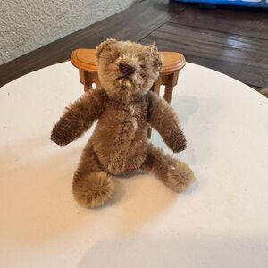 Antique Steiff Mohair Teddy Bear Mini 3" Tall Brown Fur *see Description*